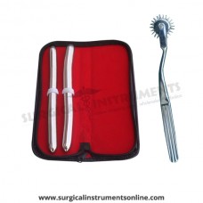 Hegar uterine dilator set,15-16,17-18, wartenberg pinwheel